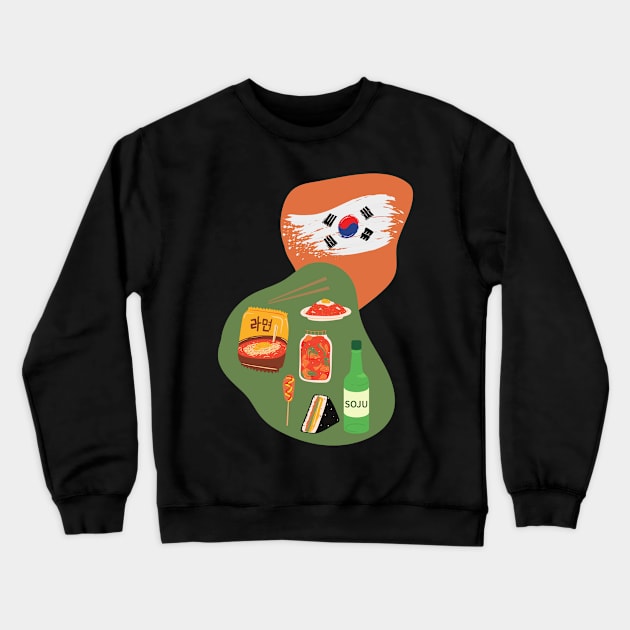 Korean Cuisine Food Culture Crewneck Sweatshirt by Souls.Print